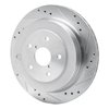 631-13036R Drilled/Slotted Brake Rotor [Silver], 2006-2014 Subaru, Position: Rear Right - image 2