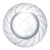 631-13041L Drilled/Slotted Brake Rotor [Silver], 2018-2021 Subaru, Position: Front Left