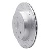 631-13042R Drilled/Slotted Brake Rotor [Silver], 2018-2021 Subaru, Position: Rear Right - image 2