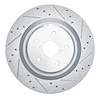 631-13044R Drilled/Slotted Brake Rotor [Silver], Fits Select Subaru, Position: Rear Right - image 1
