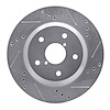 631-13046R Drilled/Slotted Brake Rotor [Silver], Fits Select Subaru, Position: Rear Right - image 1