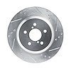 631-13047R Drilled/Slotted Brake Rotor [Silver], Fits Select Subaru, Position: Rear Right - image 1