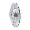631-13047R Drilled/Slotted Brake Rotor [Silver], Fits Select Subaru, Position: Rear Right - image 2