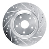 631-13049R Drilled/Slotted Brake Rotor [Silver], Fits Select Subaru, Position: Front Right