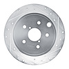 631-13050R Drilled/Slotted Brake Rotor [Silver], Fits Select Subaru, Position: Rear Right - image 1