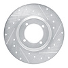 631-14000R Drilled/Slotted Brake Rotor [Silver], 1961-1976 Multiple Makes/Models, Position: Front Right