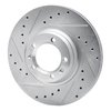 631-16002L Drilled/Slotted Brake Rotor [Silver], 1981-1989 Alfa Romeo, Position: Front Left - image 2