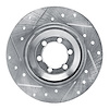 631-16003L Drilled/Slotted Brake Rotor [Silver], 1981-1989 Alfa Romeo, Position: Rear Left - image 1