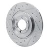 631-16003L Drilled/Slotted Brake Rotor [Silver], 1981-1989 Alfa Romeo, Position: Rear Left - image 2