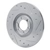 631-16003L Drilled/Slotted Brake Rotor [Silver], 1981-1989 Alfa Romeo, Position: Rear Left - image 4