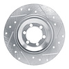 631-16003R Drilled/Slotted Brake Rotor [Silver], 1981-1989 Alfa Romeo, Position: Rear Right - image 1