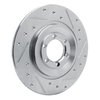 631-16003R Drilled/Slotted Brake Rotor [Silver], 1981-1989 Alfa Romeo, Position: Rear Right - image 2