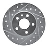 631-16007L Drilled/Slotted Brake Rotor [Silver], 1991-1995 Alfa Romeo, Position: Rear Left - image 1
