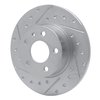 631-16007L Drilled/Slotted Brake Rotor [Silver], 1991-1995 Alfa Romeo, Position: Rear Left - image 2