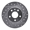 631-16007R Drilled/Slotted Brake Rotor [Silver], 1991-1995 Alfa Romeo, Position: Rear Right - image 1