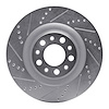 631-16013L Drilled/Slotted Brake Rotor [Silver], Fits Select Alfa Romeo, Position: Rear Left - image 1