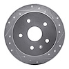 631-18002R Drilled/Slotted Brake Rotor [Silver], 1999-2002 GM, Position: Rear Right - image 1