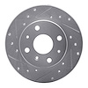 631-19000R Drilled/Slotted Brake Rotor [Silver], 1988-1992 Daihatsu, Position: Front Right - image 1