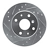 631-19001L Drilled/Slotted Brake Rotor [Silver], 1988-1992 Daihatsu, Position: Front Left - image 1