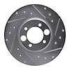 631-20000R Drilled/Slotted Brake Rotor [Silver], 1962-1987 Jaguar, Position: Rear Right - image 1