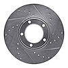 631-20001R Drilled/Slotted Brake Rotor [Silver], 1971-1997 Jaguar, Position: Front Right