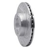 631-20001R Drilled/Slotted Brake Rotor [Silver], 1971-1997 Jaguar, Position: Front Right - image 2