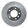 631-20003L Drilled/Slotted Brake Rotor [Silver], 1986-1989 Jaguar, Position: Front Left - image 1