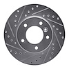 631-20006L Drilled/Slotted Brake Rotor [Silver], 1990-1997 Jaguar, Position: Front Left - image 1