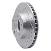 631-20006L Drilled/Slotted Brake Rotor [Silver], 1990-1997 Jaguar, Position: Front Left - image 2