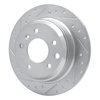 631-20007L Drilled/Slotted Brake Rotor [Silver], 1990-1995 Jaguar, Position: Rear Left - image 2