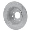 631-20007L Drilled/Slotted Brake Rotor [Silver], 1990-1995 Jaguar, Position: Rear Left - image 4