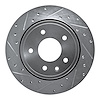 631-20009L Drilled/Slotted Brake Rotor [Silver], 1995-2006 Jaguar, Position: Rear Left - image 1