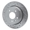 631-20009L Drilled/Slotted Brake Rotor [Silver], 1995-2006 Jaguar, Position: Rear Left - image 2