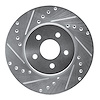 631-20012L Drilled/Slotted Brake Rotor [Silver], 2001-2008 Multiple Makes/Models, Position: Front Left - image 1