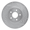 631-20012R Drilled/Slotted Brake Rotor [Silver], 2001-2008 Multiple Makes/Models, Position: Front Right - image 1