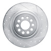 631-20015R Drilled/Slotted Brake Rotor [Silver], 2003-2005 Jaguar, Position: Rear Right - image 1