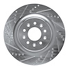 631-20016L Drilled/Slotted Brake Rotor [Silver], 2000-2006 Jaguar, Position: Front Left - image 1
