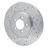 631-20019L Drilled/Slotted Brake Rotor [Silver], 2006-2010 Jaguar, Position: Front Left - image 2
