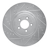 631-20020L Drilled/Slotted Brake Rotor [Silver], 2006-2021 Jaguar, Position: Front Left - image 1