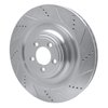 631-20022D Drilled/Slotted Brake Rotor [Silver], 2008-2009 Jaguar, Position: Left Front - image 2