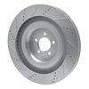 631-20022D Drilled/Slotted Brake Rotor [Silver], 2008-2009 Jaguar, Position: Left Front - image 4