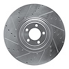 631-20026L Drilled/Slotted Brake Rotor [Silver], Fits Select Jaguar, Position: Front Left - image 1