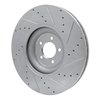 631-20026L Drilled/Slotted Brake Rotor [Silver], Fits Select Jaguar, Position: Front Left - image 4