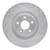 631-20028R Drilled/Slotted Brake Rotor [Silver], 2014-2021 Jaguar, Position: Rear Right - image 1