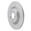 631-20028R Drilled/Slotted Brake Rotor [Silver], 2014-2021 Jaguar, Position: Rear Right - image 2