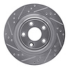 631-20029L Drilled/Slotted Brake Rotor [Silver], 2006-2008 Jaguar, Position: Rear Left - image 1