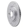 631-20029L Drilled/Slotted Brake Rotor [Silver], 2006-2008 Jaguar, Position: Rear Left - image 2