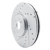 631-20032L Drilled/Slotted Brake Rotor [Silver], Fits Select Jaguar, Position: Front Left - image 2