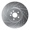 631-20033L Drilled/Slotted Brake Rotor [Silver], 2017-2020 Multiple Makes/Models, Position: Front Left