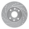 631-21000L Drilled/Slotted Brake Rotor [Silver], 1994-2002 Multiple Makes/Models, Position: Front Left - image 1